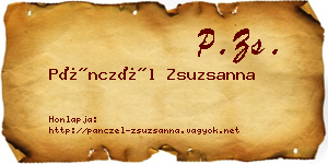 Pánczél Zsuzsanna névjegykártya